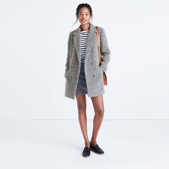 Sezane x Madewell Octave Wool Blend Longline Double Breasted Blazer Coat Small - Picture 1 of 17